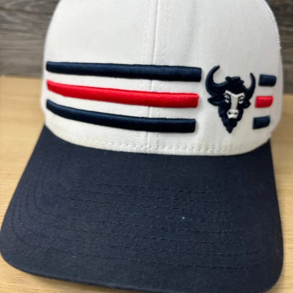 Hockeyak Hat Cap Snap Back White Blue Red‎ Adjustable